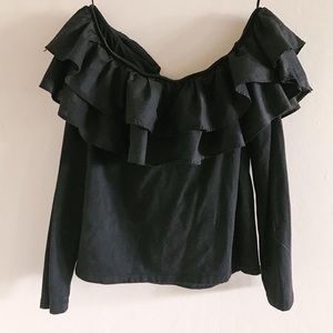 H&M Black Off-the-Shoulder top